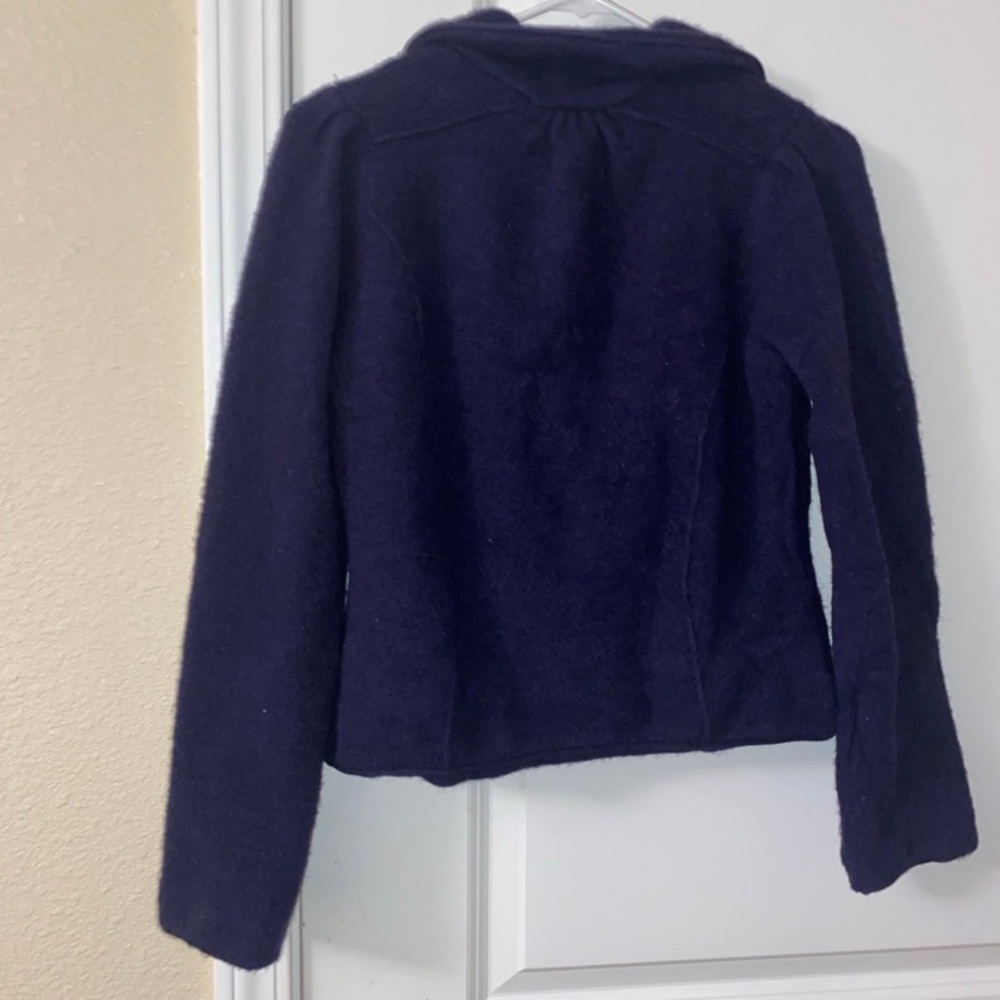 Charlie Robin One Button Cardigan Blazer Sweater Size Medium Blue Anthropologie - Picture 5 of 5